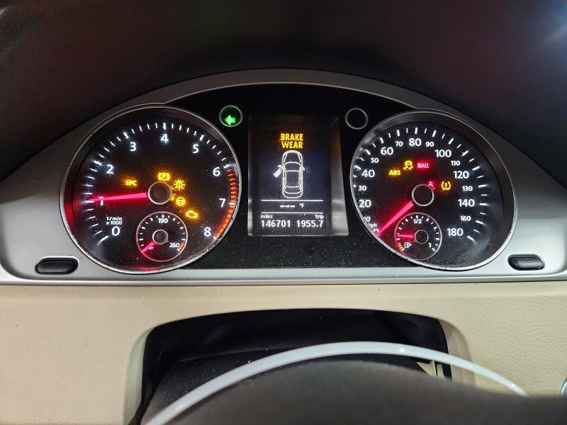 2012 Volkswagen Passat cc VIN WVWMN7ANXCE535639 COPART salvage auction — FRONT END, Il - Salvage Certificate, sold $350 on 2026-07-27 (photo 9)