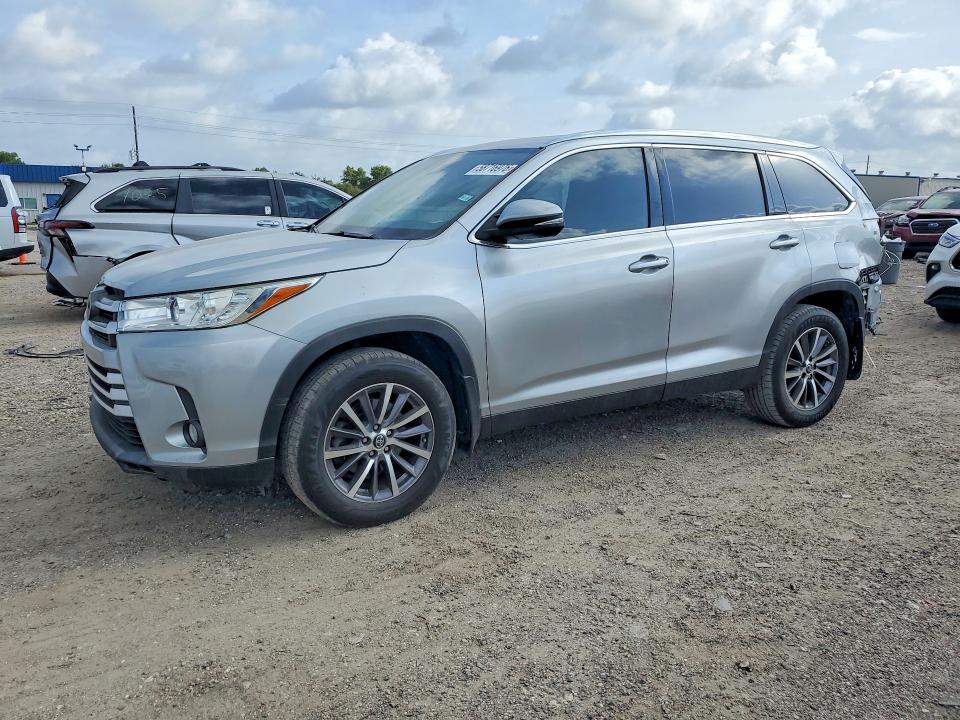 2019 Toyota Highlander VIN 5TDJZRFH9KS583213 COPART salvage auction — REAR END, TX - SALVAGE VEHICLE TITLE (P), sold $8,500 on 2026-07-16 (photo 1)