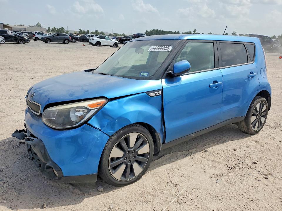 2016 Kia Soul VIN KNDJP3A58G7315190 COPART salvage auction — FRONT END, Tx - Salvage Vehicle Title, sold $725 on 2026-07-24 (photo 1)