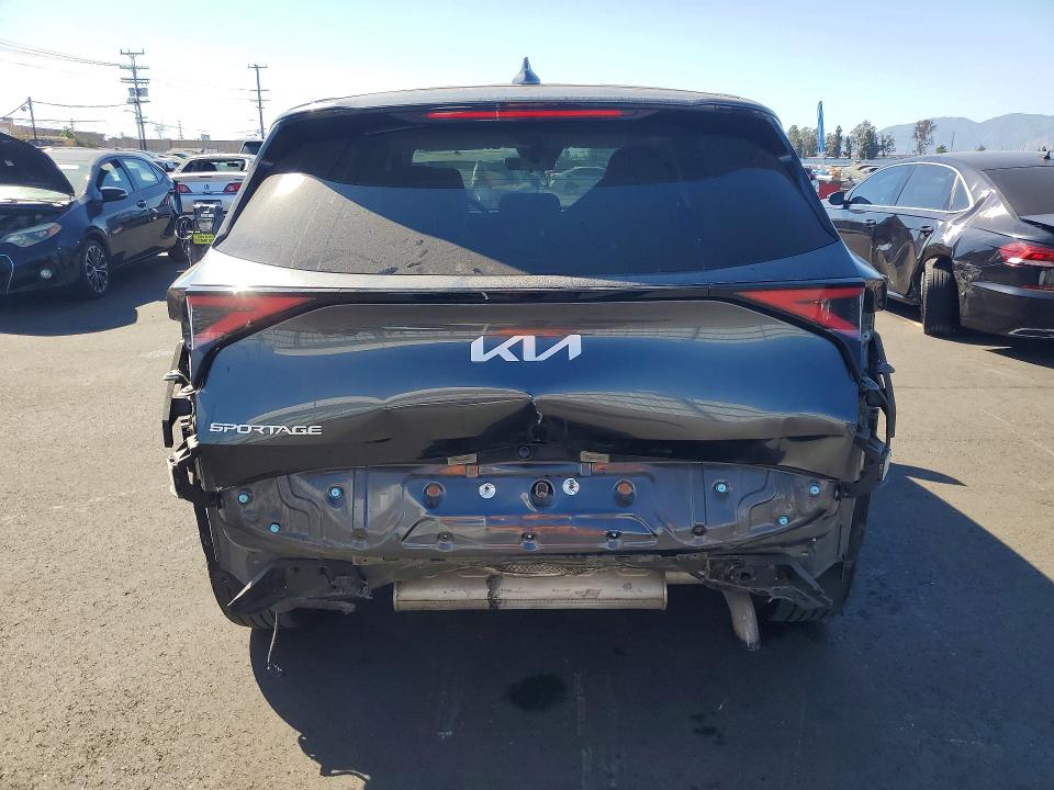 2023 Kia Sportage VIN 5XYK33AFXPG095952 COPART salvage auction — REAR END, Ca - Salvage Certificate, sold $6,800 on 2026-07-08 (photo 6)
