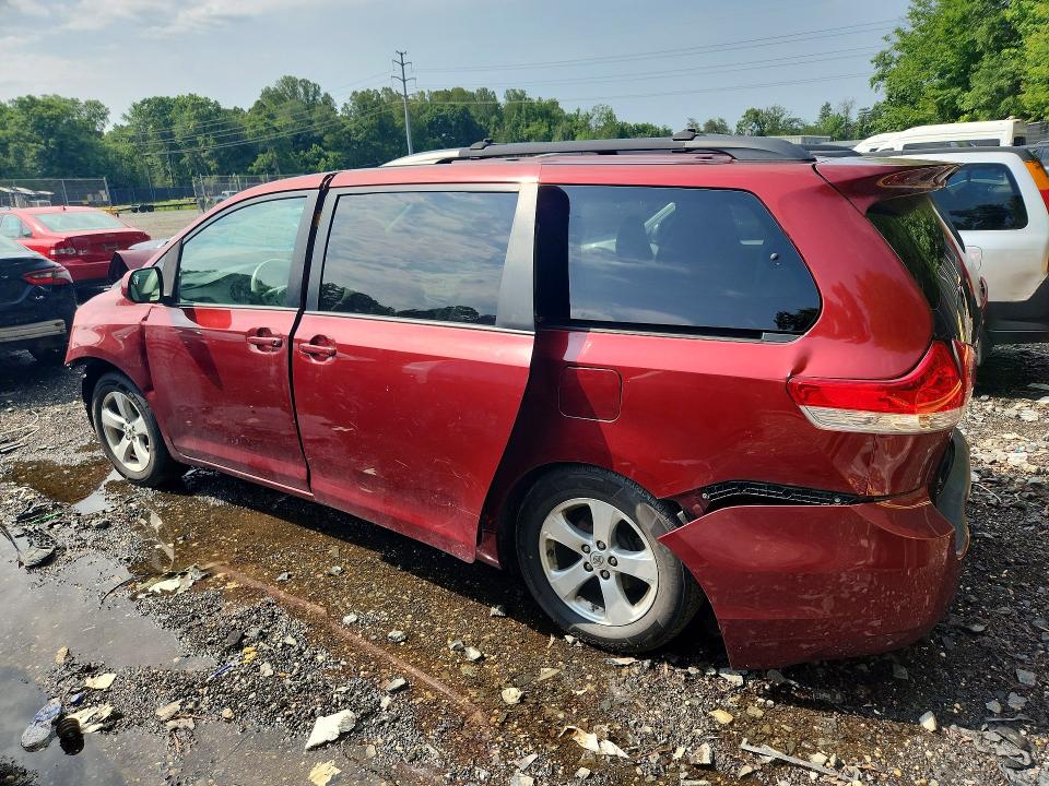 2013 Toyota Sienna VIN 5TDKK3DC9DS341876 COPART salvage auction — FRONT END, Md - Cert Of Salvage > 75% Damage, sold $1,200 on 2026-07-28 (photo 2)