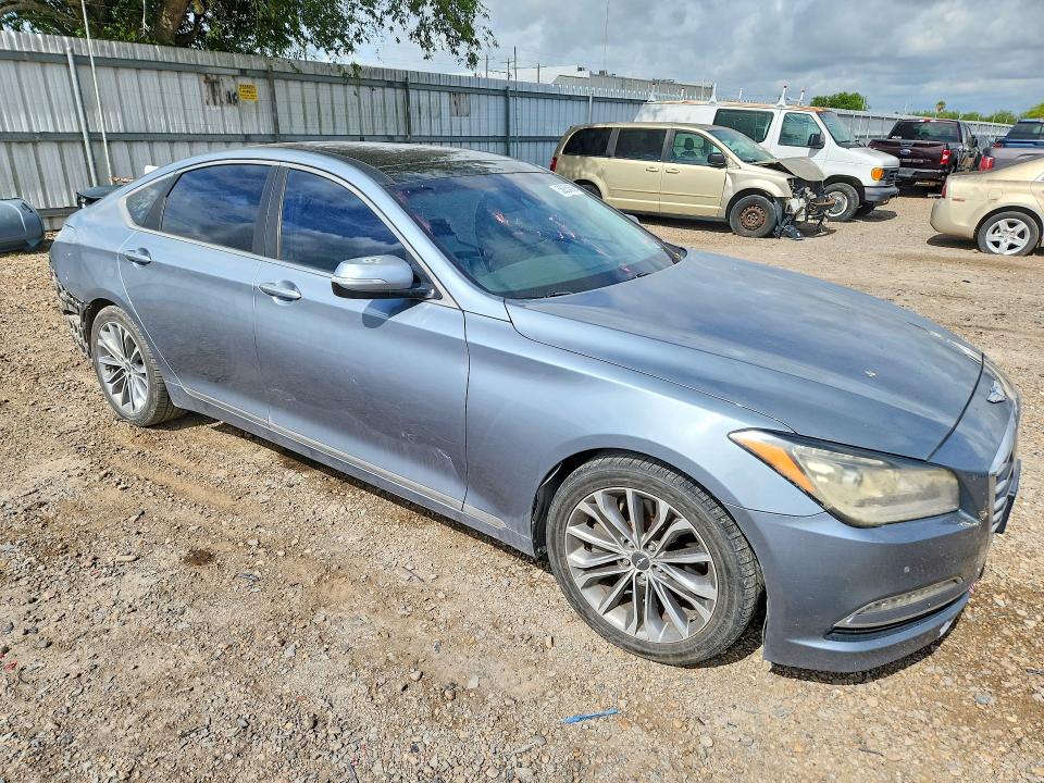 2017 Genesis G80 VIN KMHGN4JE7HU206420 COPART salvage auction — REAR END, Tx - Salvage Vehicle Title, sold $2,000 on 2026-07-15 (photo 4)