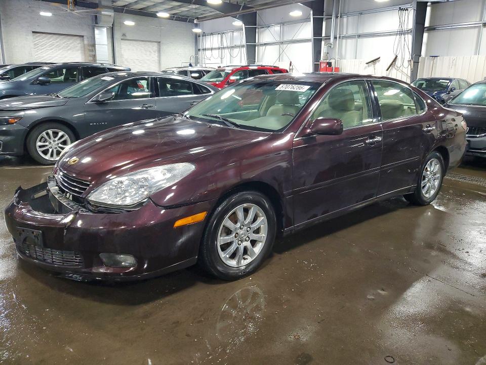 2004 Lexus ES VIN JTHBA30G145021614 COPART salvage auction — FRONT END, Mn - Cert Of Title-Prior Salvage, sold $225 on 2026-07-28 (photo 1)