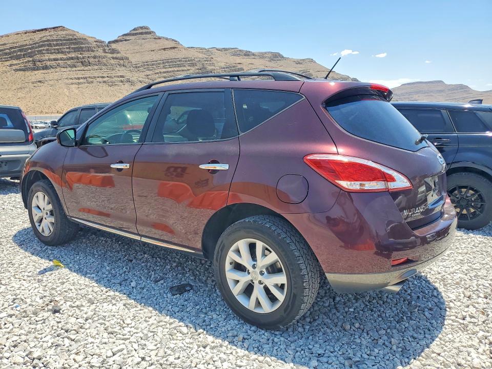 2013 Nissan Murano VIN JN8AZ1MW1DW316206 COPART salvage auction — FRONT END, Nv - Salvage Title, sold $975 on 2026-07-08 (photo 2)