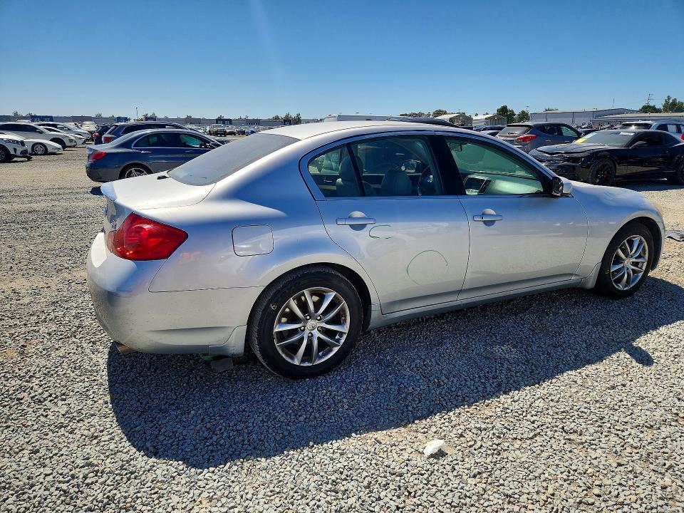 2007 Infiniti G35 VIN JNKBV61F77M807228 COPART salvage auction — MINOR DENT/SCRATCHES, CA - SALVAGE CERTIFICATE, sold $750 on 2026-07-24 (photo 3)