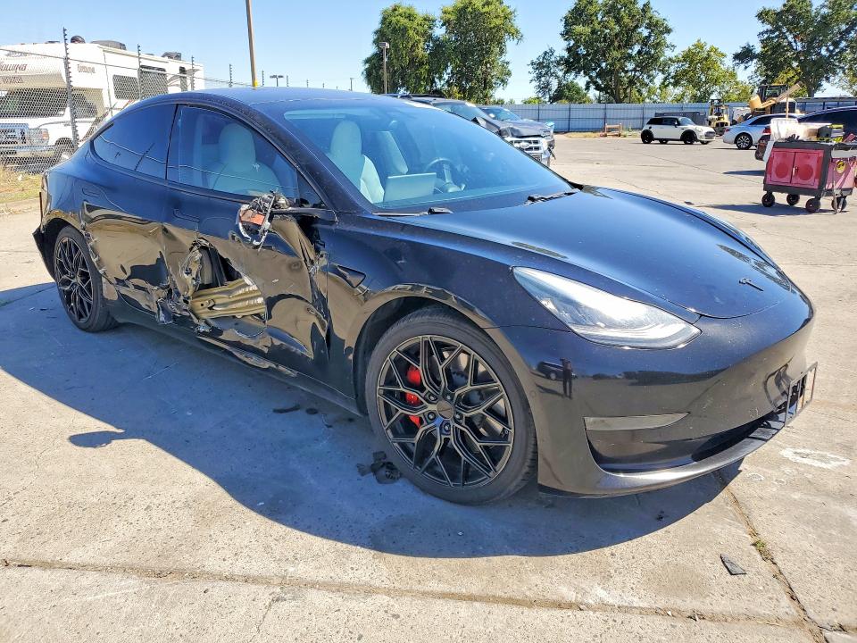 2019 Tesla Model 3 VIN 5YJ3E1EB6KF434216 COPART salvage auction — SIDE, Ca - Salvage Certificate, sold $4,850 on 2026-07-27 (photo 4)