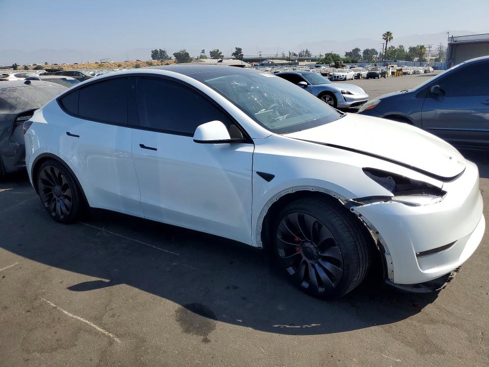 2023 Tesla Model y VIN 7SAYGDEF6PF662022 COPART salvage auction — FRONT END, Ca - Salvage Certificate, sold $7,200 on 2026-07-13 (photo 4)