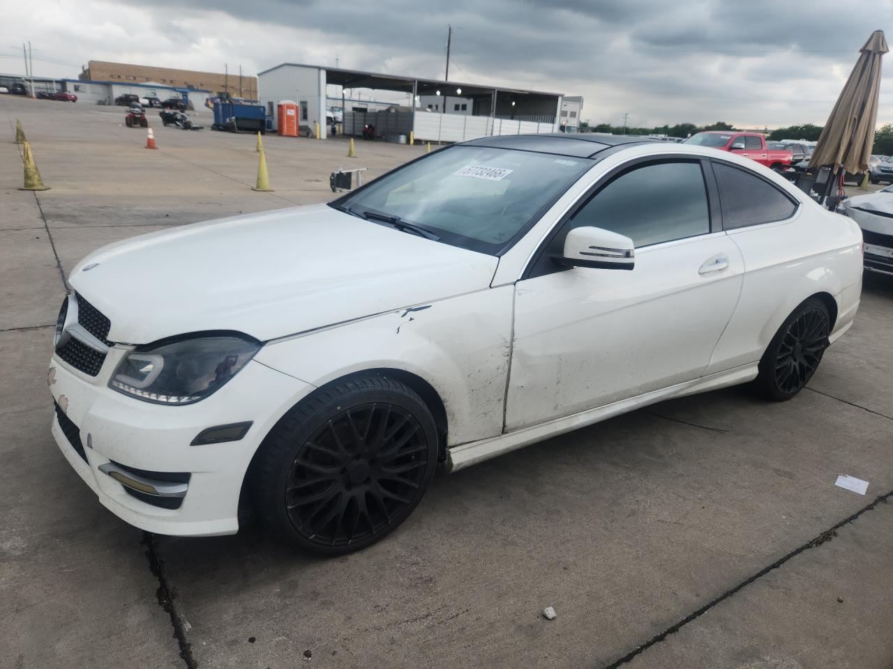 2015 Mercedes-Benz C-Class VIN WDDGJ4HB7FG368884 COPART salvage auction — Front End, TX - CERTIFICATE OF TITLE, sold $600 on 2026-07-09 (photo 1)