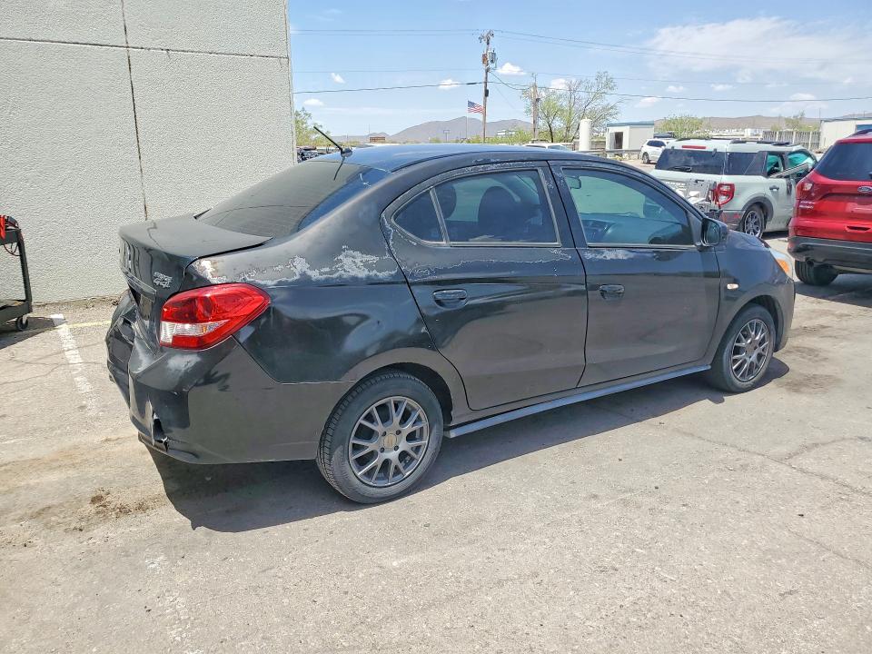 2019 Mitsubishi Mirage VIN ML32F3FJ9KHF16280 COPART salvage auction — REAR END, Tx - Salvage Vehicle Title, sold $1,550 on 2026-07-17 (photo 3)