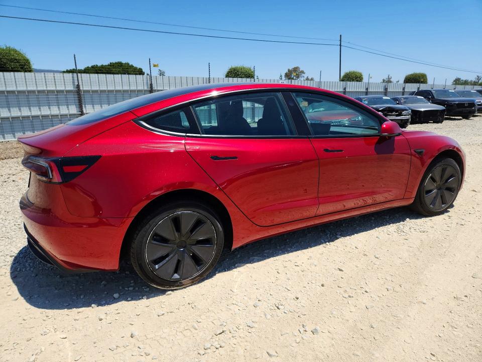 2025 Tesla Model 3 VIN 5YJ3E1EA8SF046444 COPART salvage auction — FRONT END, CA - SALVAGE CERTIFICATE, sold $14,700 on 2026-07-23 (photo 3)