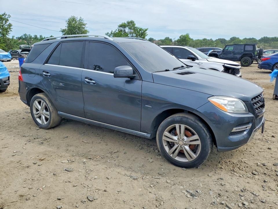 2012 Mercedes-benz M-klasse VIN 4JGDA2EBXCA025650 COPART salvage auction — MECHANICAL, In - Certificate Of Title, sold $4,300 on 2026-07-09 (photo 4)
