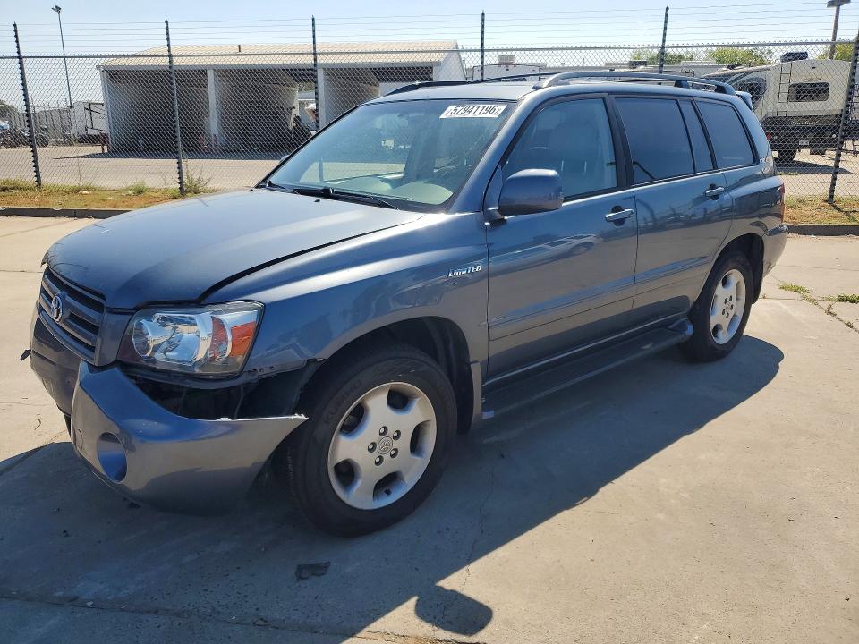 2004 Toyota Highlander VIN JTEEP21AX40062060 COPART salvage auction — FRONT END, Ca - Salvage Certificate, sold $925 on 2026-07-13 (photo 1)