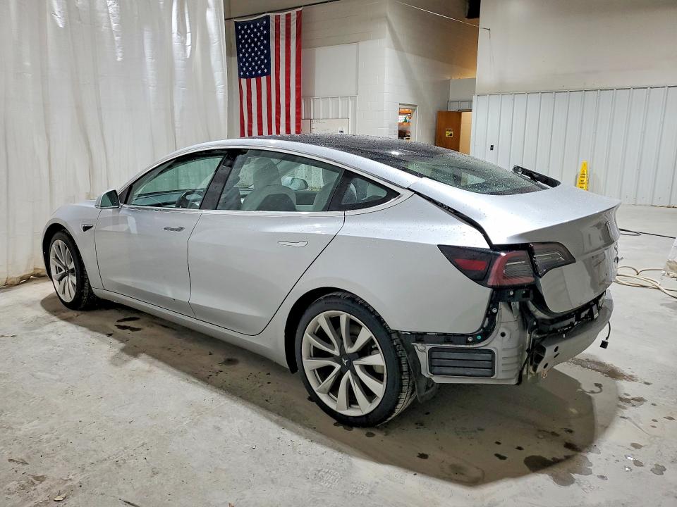 2018 Tesla Model 3 VIN 5YJ3E1EB1JF097257 COPART salvage auction — REAR END, Ny - Mv-907A Salvage Certificate, sold $3,800 on 2026-07-13 (photo 2)