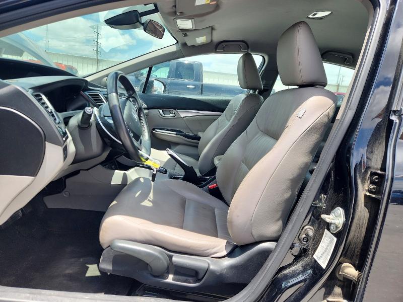 2015 Honda Civic hybrid VIN 19XFB4F33FE200738 COPART salvage auction — FRONT END, Tx - Salvage Vehicle Title, sold $2,000 on 2026-07-10 (photo 7)