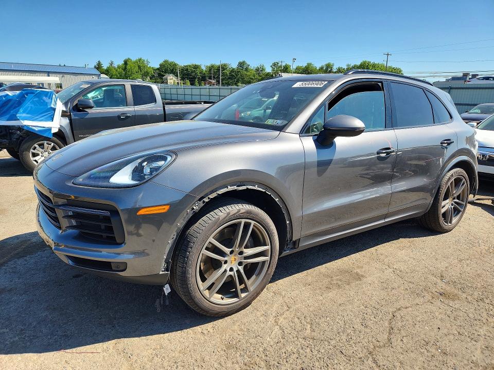 2021 Porsche Cayenne VIN WP1AA2AY2MDA04467 COPART salvage auction — FRONT END, Pa - Certificate Of Salvage, sold $20,500 on 2026-07-14 (photo 1)