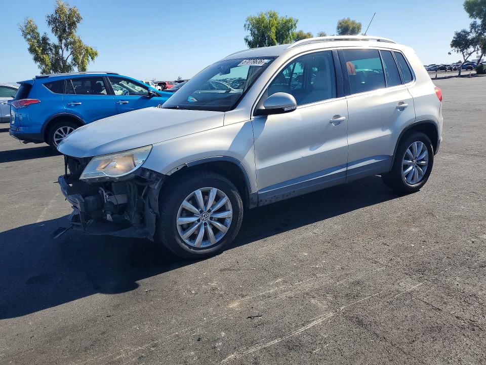 2011 Volkswagen Tiguan VIN WVGAV7AX7BW502929 COPART salvage auction — FRONT END, Ca - Salvage Certificate, sold $1,150 on 2026-08-03 (photo 1)