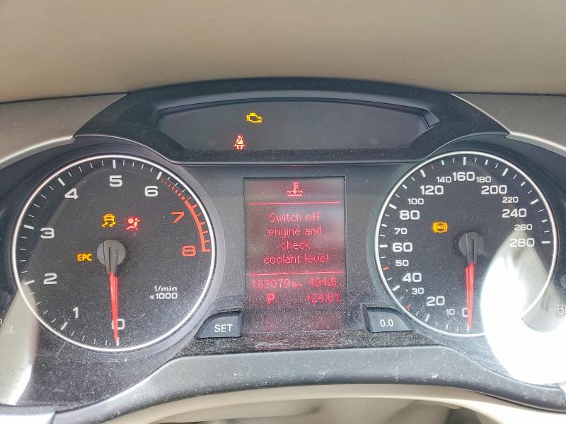 2011 Audi A4 VIN WAUFFCFL2BA101997 COPART salvage auction — FRONT END, ON - PERMIT SALVAGE, sold $300 on 2026-07-23 (photo 9)