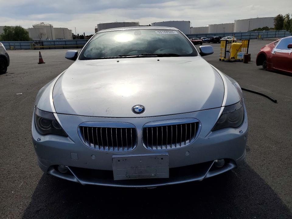 2006 BMW 6 series VIN WBAEH13486CR50517 COPART salvage auction — MINOR DENT/SCRATCHES, CA - DIS/DLR/EXP APP FOR DUP CLEAN, sold $450 on 2026-07-08 (photo 5)