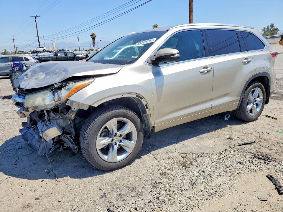 2014 Toyota VIN 5TDDKRFH7ES069608 COPART salvage auction — FRONT END, Ca - Salvage Certificate, sold $4,850 on 2026-07-13 (photo 1)