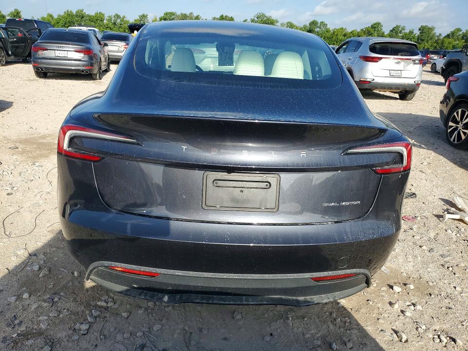 2024 Tesla Model 3 VIN 5YJ3E1EB9RF806576 COPART salvage auction — SIDE, TX - SALVAGE VEHICLE TITLE, sold $12,900 on 2026-07-17 (photo 6)