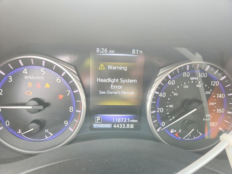 2014 Infiniti Q50 VIN JN1BV7AP3EM672636 COPART salvage auction — FRONT END, Wv - Salvage Certificate, sold $400 on 2026-07-30 (photo 9)