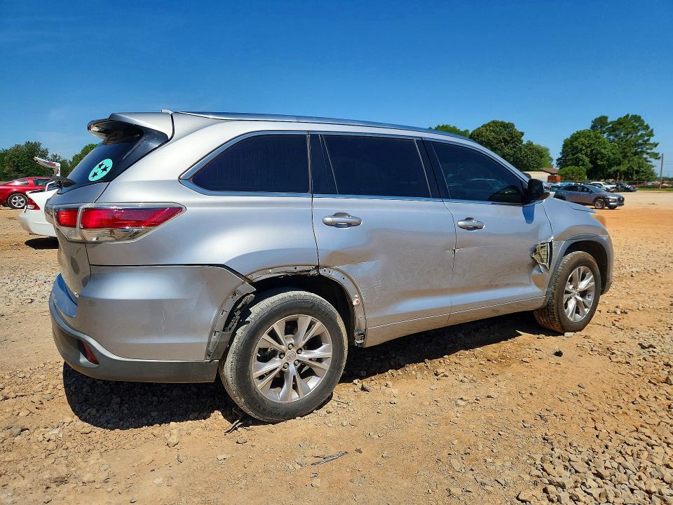 2015 Toyota Highlander VIN 5TDKKRFH9FS058960 COPART salvage auction — SIDE, AL - CERT OF TITLE-SALVAGE TITLE, sold $7,500 on 2026-07-29 (photo 3)