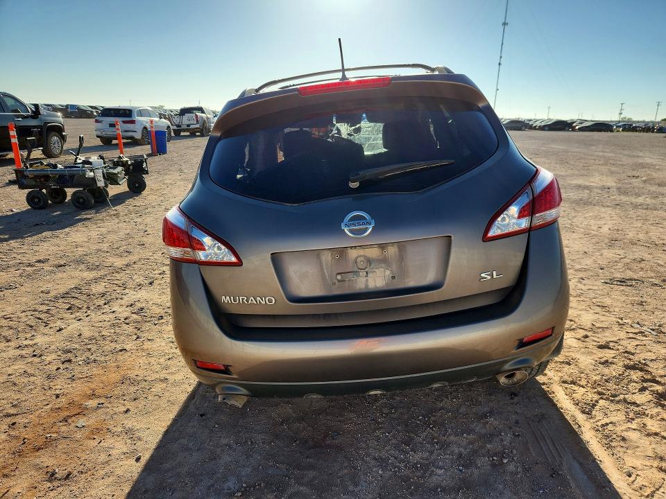 2012 Nissan Murano VIN JN8AZ1MU0CW100845 COPART salvage auction — ALL OVER, Tx - Salvage Vehicle Title, sold $15 on 2026-07-29 (photo 6)