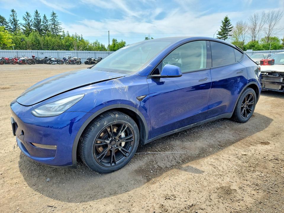 2021 Tesla Model y VIN 5YJYGDEE1MF088977 COPART salvage auction — REAR END, On - Permit Salvage, sold $4,350 on 2026-07-14 (photo 1)