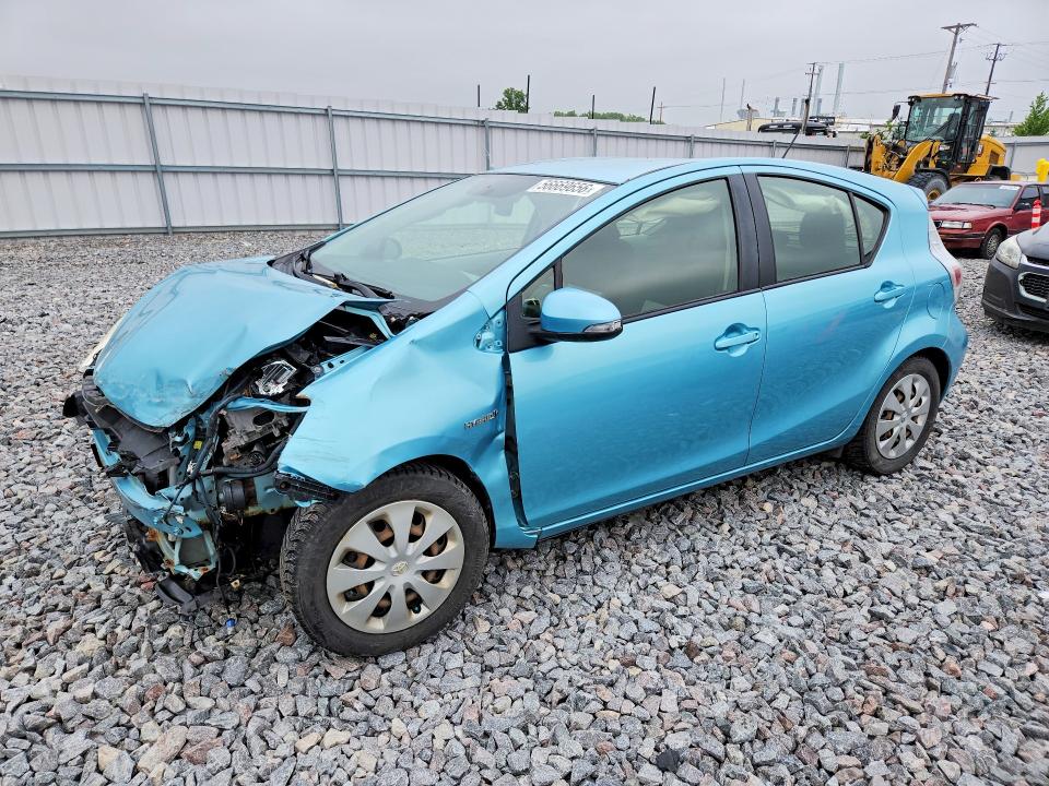 2012 Toyota Prius c VIN JTDKDTB3XC1012435 COPART salvage auction — FRONT END, Mi - Certificate Of Title, sold $2,500 on 2026-09-18 (photo 1)