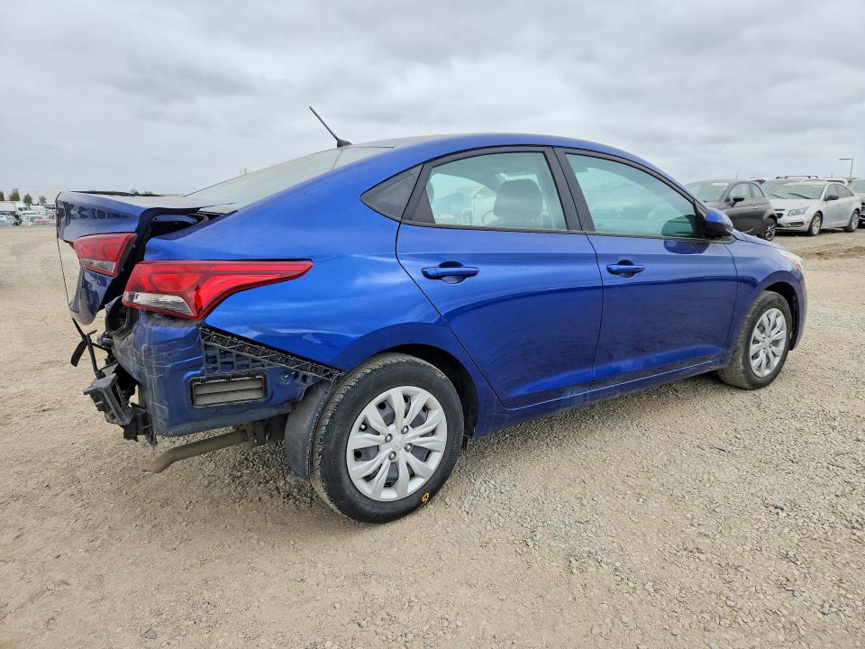 2022 Hyundai Accent VIN 3KPC24A60NE174375 COPART salvage auction — REAR END, CA - SALVAGE CERTIFICATE, sold $2,100 on 2026-07-31 (photo 3)