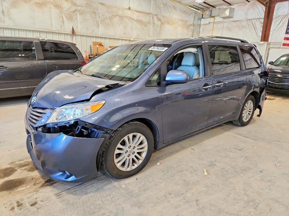 2016 Toyota VIN 5TDYK3DCXGS725325 COPART salvage auction — FRONT END, WI - JUNKED VEHICLE BILL OF SALE, sold $1,050 on 2026-07-22 (photo 1)