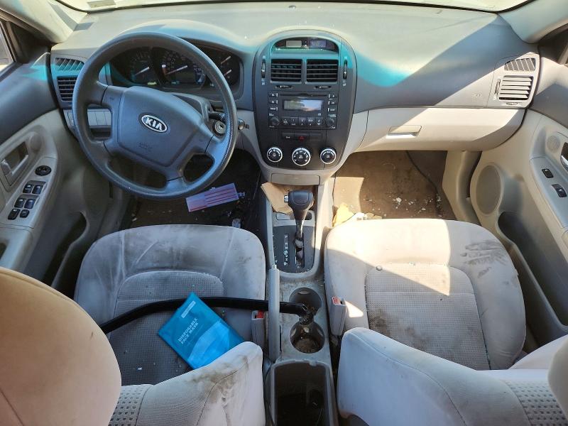 2008 Kia Spectra VIN KNAFE121185538001 COPART salvage auction — ALL OVER, MD - CERT OF SALVAGE > 75% DAMAGE, sold $300 on 2026-07-10 (photo 8)