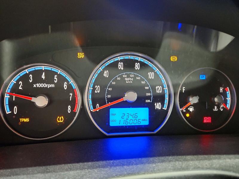 2009 Hyundai Santa fe VIN 5NMSG73D29H247190 COPART salvage auction — FRONT END, Mn - Certificate Of Title, sold $1,450 on 2026-07-09 (photo 9)