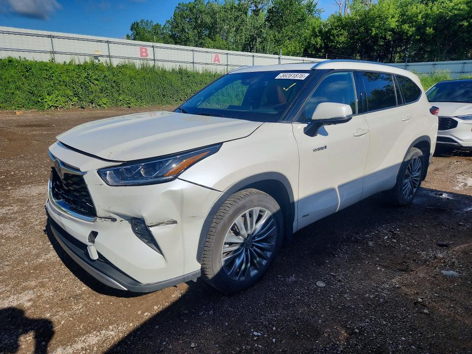 2021 Toyota Highlander VIN 5TDEBRCH4MS052286 COPART salvage auction — SIDE, Mi - Scrap Certificate Of Title, sold $16,400 on 2026-07-22 (photo 1)