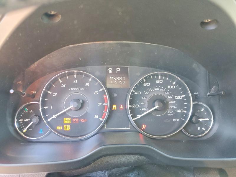 2012 Subaru Outback VIN 4S4BRBCC4C3249982 COPART salvage auction — FRONT END, Ca - Dis/Dlr/Exp App For Dup Clean, sold $175 on 2026-07-09 (photo 9)