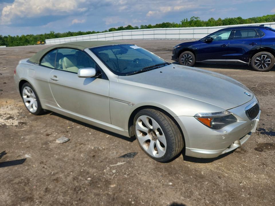2006 BMW 6 series VIN WBAEK13406CN79029 COPART salvage auction — UNDERCARRIAGE, Va - Certificate Of Title, sold $975 on 2026-07-15 (photo 4)