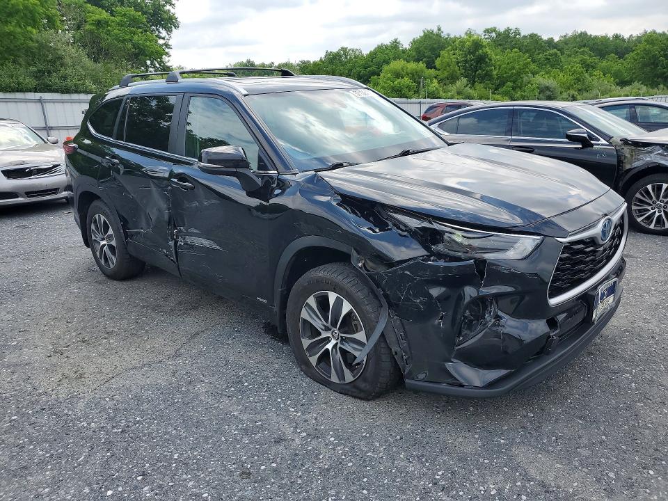 2024 Toyota Highlander VIN 5TDKBRCH6RS609919 COPART salvage auction — SIDE, Pa - Certificate Of Salvage, sold $21,600 on 2026-07-14 (photo 4)