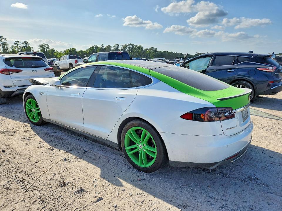 2014 Tesla Model s VIN 5YJSA1H14EFP43682 COPART salvage auction — FRONT END, Tx - Salvage Vehicle Title, sold $725 on 2026-07-28 (photo 2)