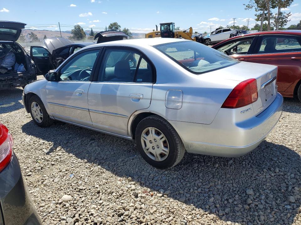 2002 Honda Civic VIN 1HGES16542L072010 COPART salvage auction — FRONT END, Ca - Salvage Certificate, sold $325 on 2026-07-09 (photo 2)
