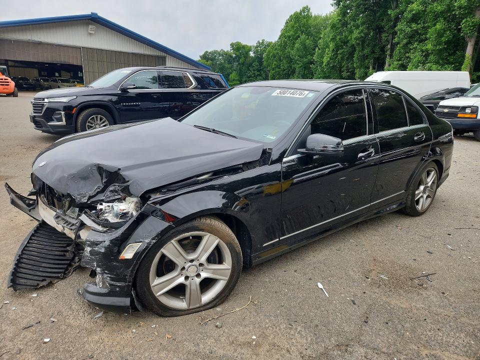 2011 Mercedes-benz C class VIN WDDGF8BB7BR182360 COPART salvage auction — FRONT END, Ma - Cert Of Title-Salvage, sold $475 on 2026-07-09 (photo 1)