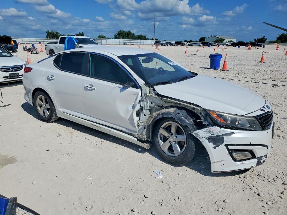 2015 Kia Optima VIN KNAGM4A75F5646701 COPART salvage auction — FRONT END, Tx - Salvage Vehicle Title, sold $525 on 2026-07-16 (photo 4)