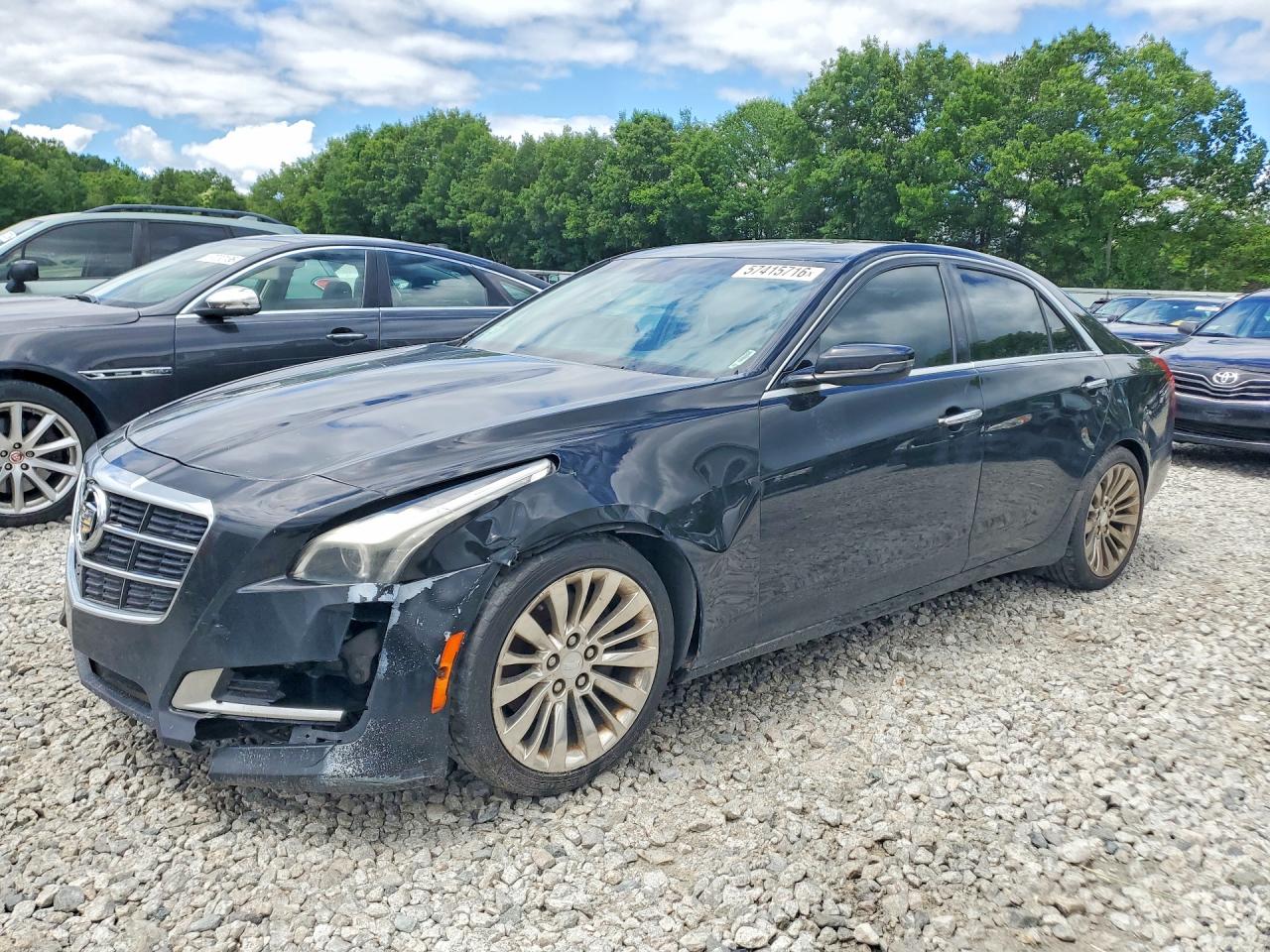 2014 Cadillac CTS VIN 1G6AX5S38E0194145 COPART salvage auction — Front End, MA - CERTIFICATE OF TITLE, sold $400 on 2026-07-10 (photo 1)