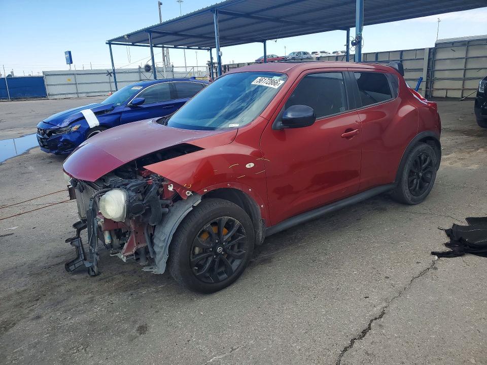 2013 Nissan Juke VIN JN8AF5MV8DT205645 COPART salvage auction — FRONT END, Tx - Salvage Vehicle Title, sold $750 on 2026-07-06 (photo 1)