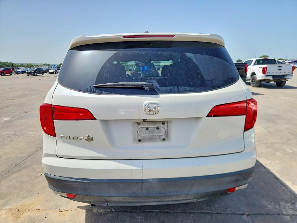 2016 Honda Pilot VIN 5FNYF5H69GB030729 COPART salvage auction — NORMAL WEAR, Tx - Certificate Of Title, sold $4,950 on 2026-07-09 (photo 6)