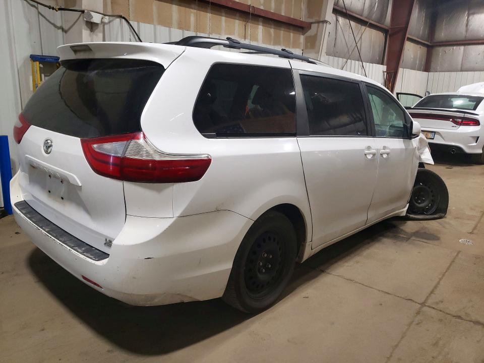 2015 Toyota Sienna VIN 5TDJK3DCXFS105770 COPART salvage auction — FRONT END, Ak - Bill Of Sale- Salvage, sold $1,400 on 2026-08-04 (photo 3)