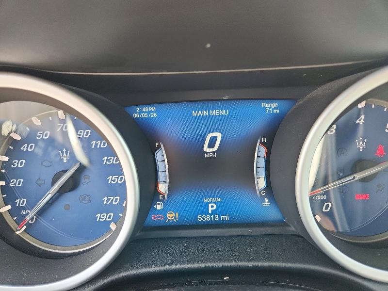 2019 Maserati Ghibli VIN ZAM57XSS5K1339628 COPART salvage auction — FRONT END, Va - Cert Of Title - Salvage, sold $6,600 on 2026-07-08 (photo 9)