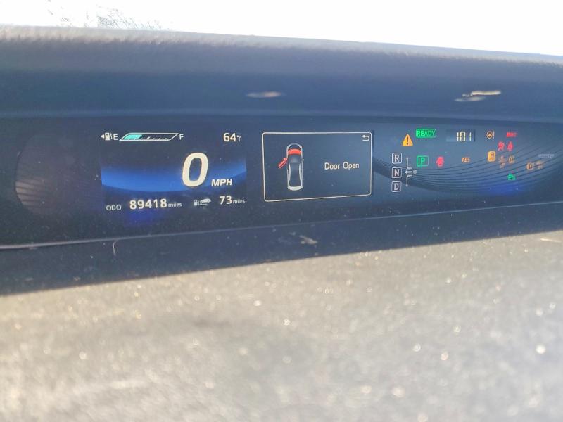 2016 Toyota Mirai VIN JTDBVRBD9GA000565 COPART salvage auction — FRONT END, Ca - Dis/Dlr/Exp Lien Papers-Salv, sold $525 on 2026-07-20 (photo 9)