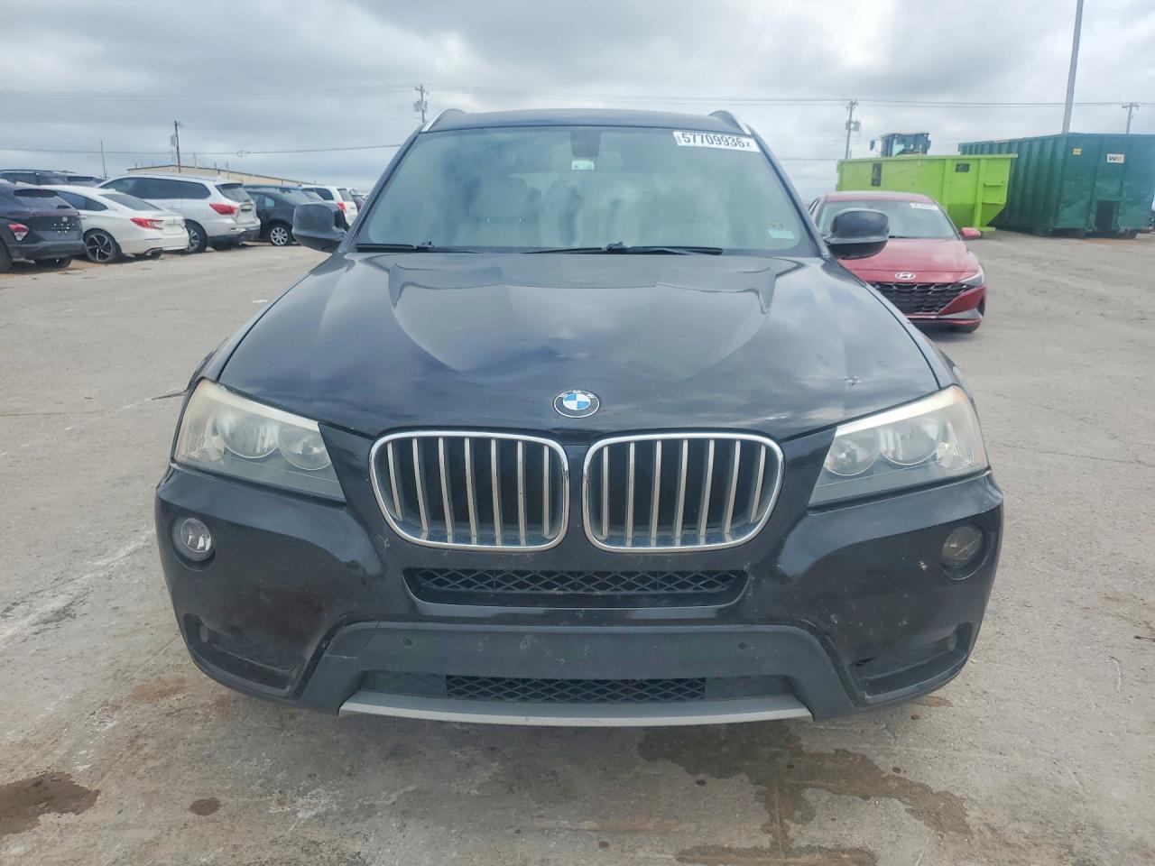 2013 BMW X3 VIN 5UXWX9C57D0A19167 COPART salvage auction — Front End, OK - CERTIFICATE OF TITLE, sold $350 on 2026-07-08 (photo 5)