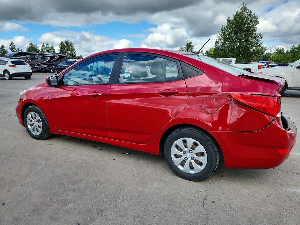 2015 Hyundai Accent VIN KMHCT4AEXFU825384 COPART salvage auction — REAR END, Or - Salvage Title Certificate, sold $500 on 2026-07-27 (photo 2)