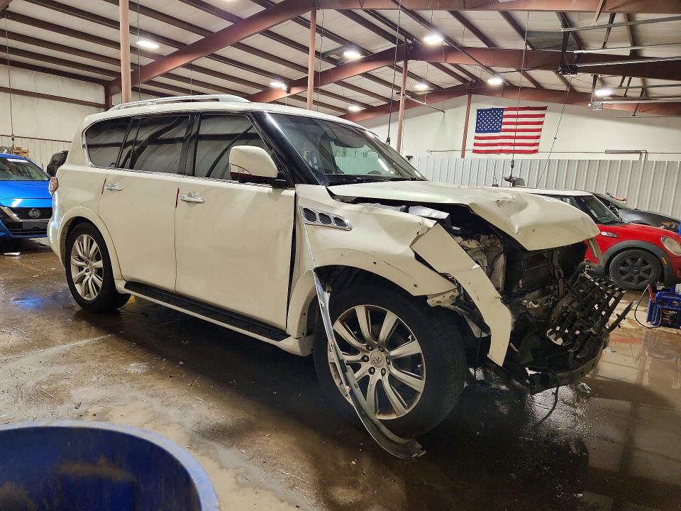2012 Infiniti Qx56 VIN JN8AZ2ND3C9715960 COPART salvage auction — FRONT END, PA - CERTIFICATE OF SALVAGE, sold $2,250 on 2026-07-07 (photo 4)